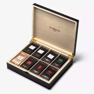 Coffret bois noir - 48 sachets de thés