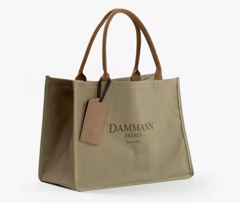 Shopping Bag Toile Kaki Brun